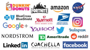 large brand data breach logos