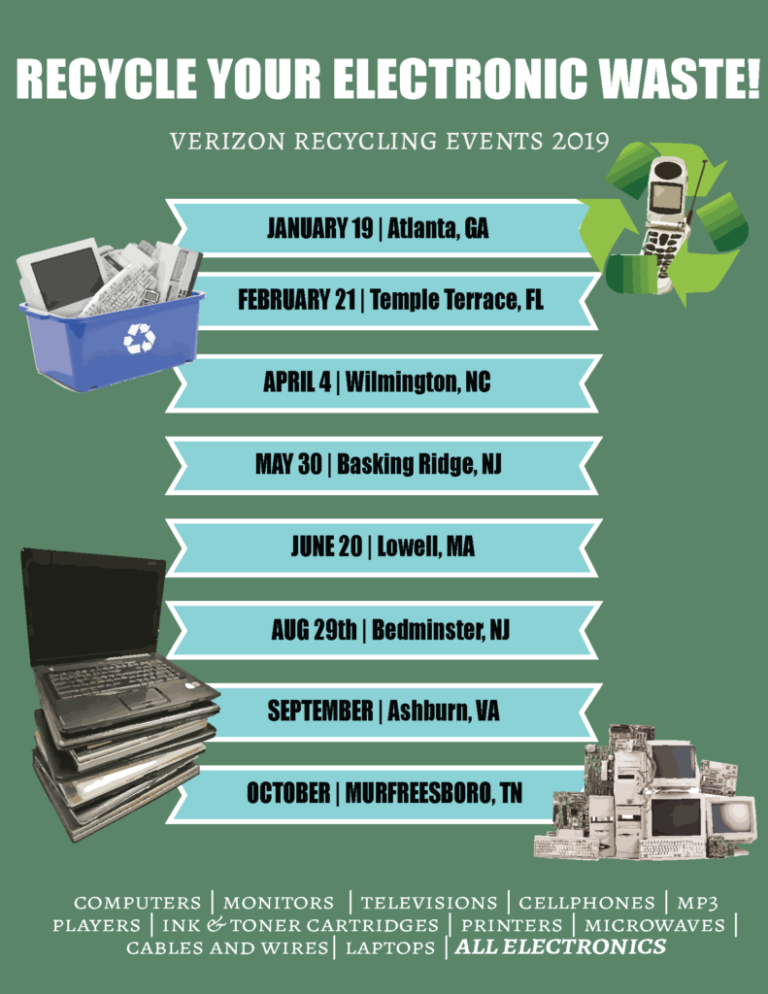 Updated Recycling Event Schedule Guardian Data Destruction