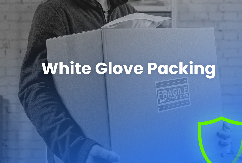 What is white glove packing for IT assets?